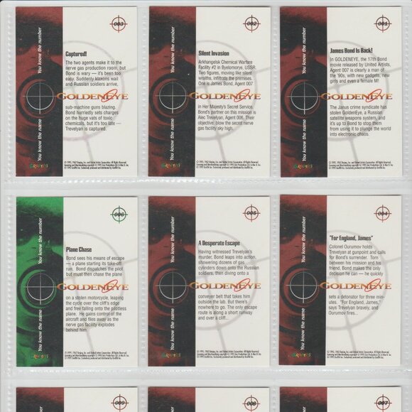 Graffiti 1995 007 James Bond Golden Eye Trading Card Complete base Set (90) - Picture 3 of 12
